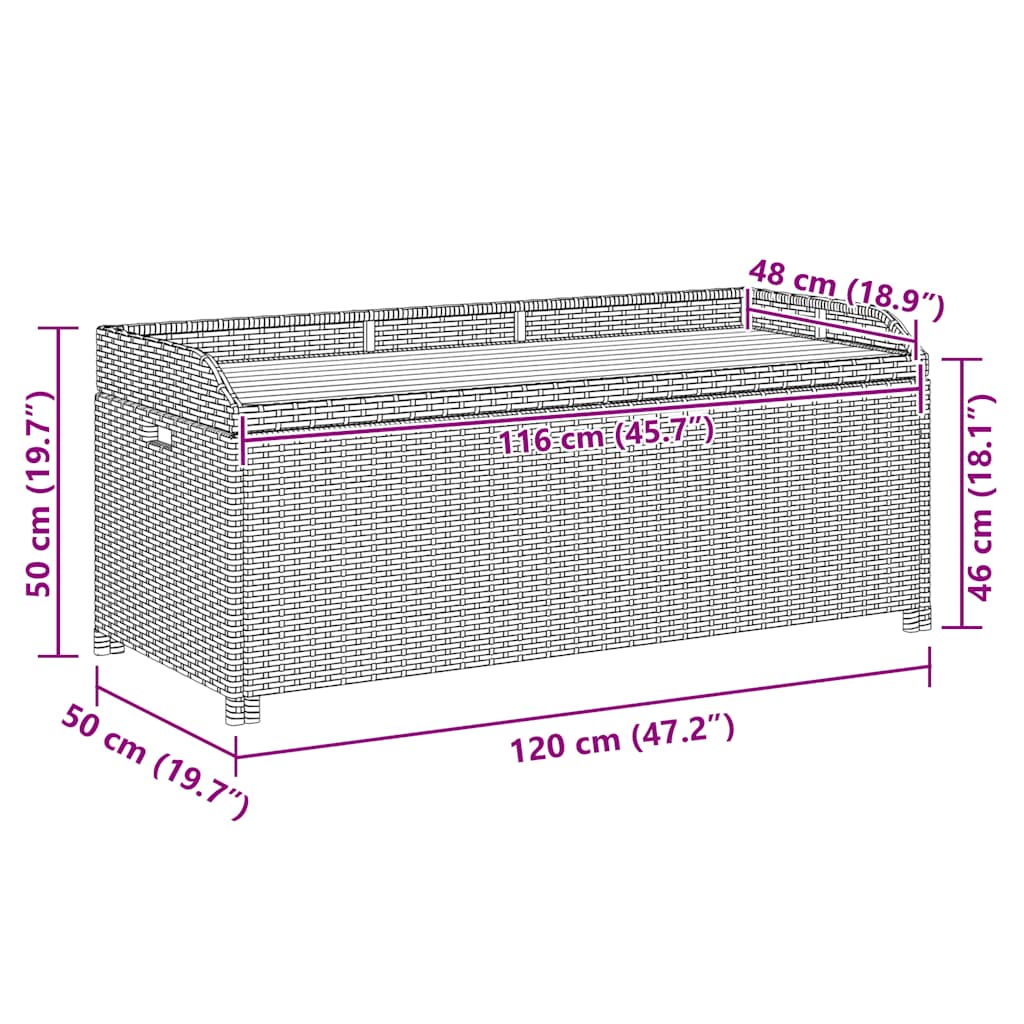 aia hoiupink 120 cm, polürotang, must - Pilt 11