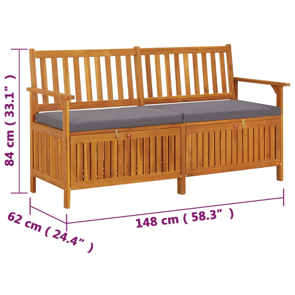 hoiupink istmepadjaga, 148 cm, akaatsiapuit - Pilt 8